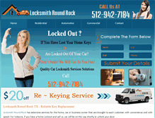 Tablet Screenshot of locksmith-roundrock.com